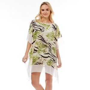 LOF Zebra And Snake Skin Mixed Pattern Cover Up